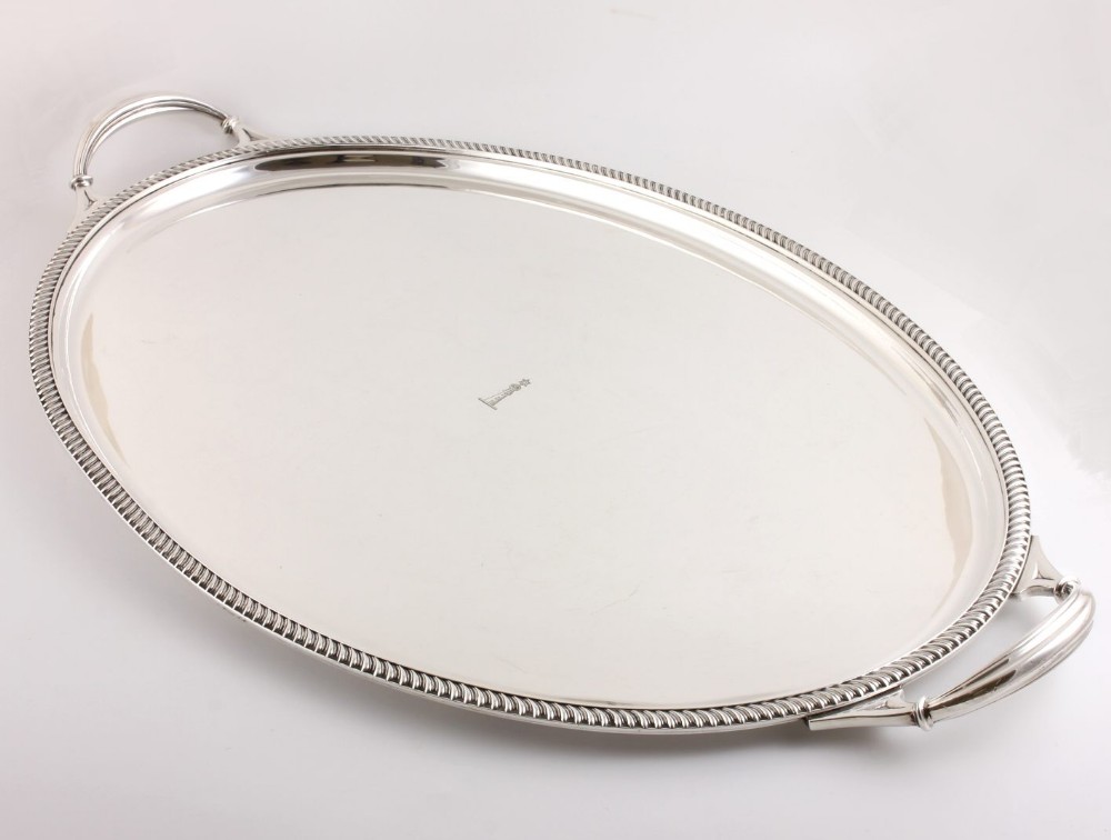 Large Oval Walker & Hall Silver Plated Tray.