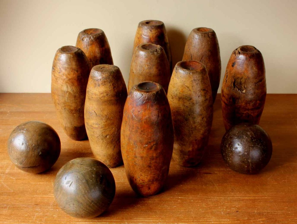 Traditional Wood Skittles & Balls.