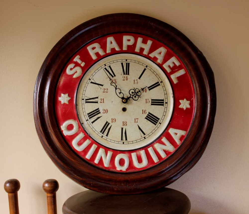 St. Raphael Quinquina Advertising Wall Clock.