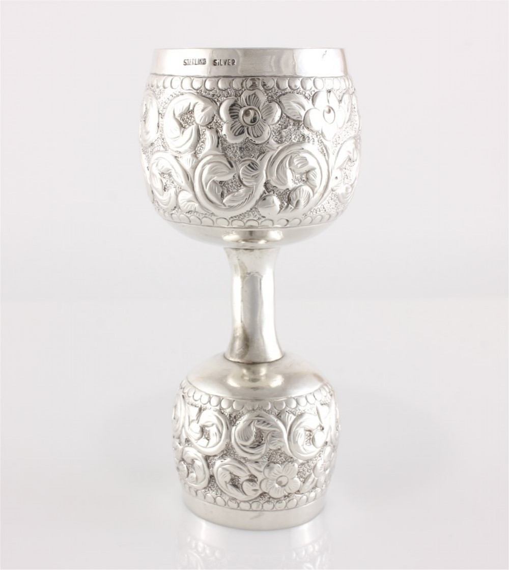 Indian Sterling Silver Spirit Drinks Measure Jigger.