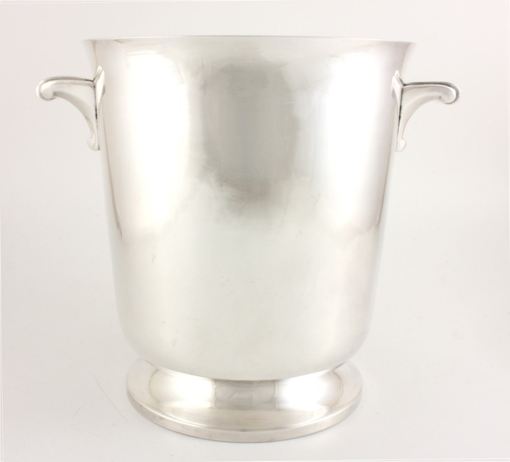 French Silver Plated Art Deco Champagne Ice Bucket / Bottle Cooler.