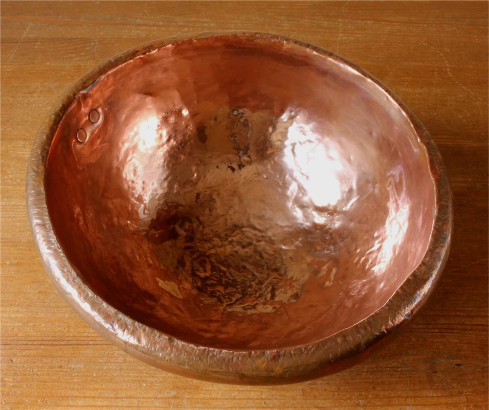 French Copper Chocolate Mixing Bowl. Miquelard Paris.