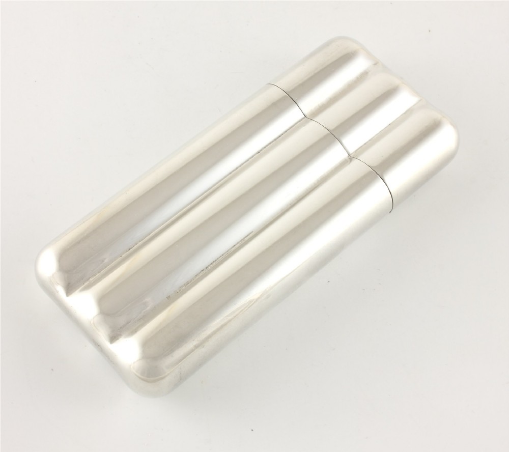 Italian Solid Silver Cigar Slip Case. 1960