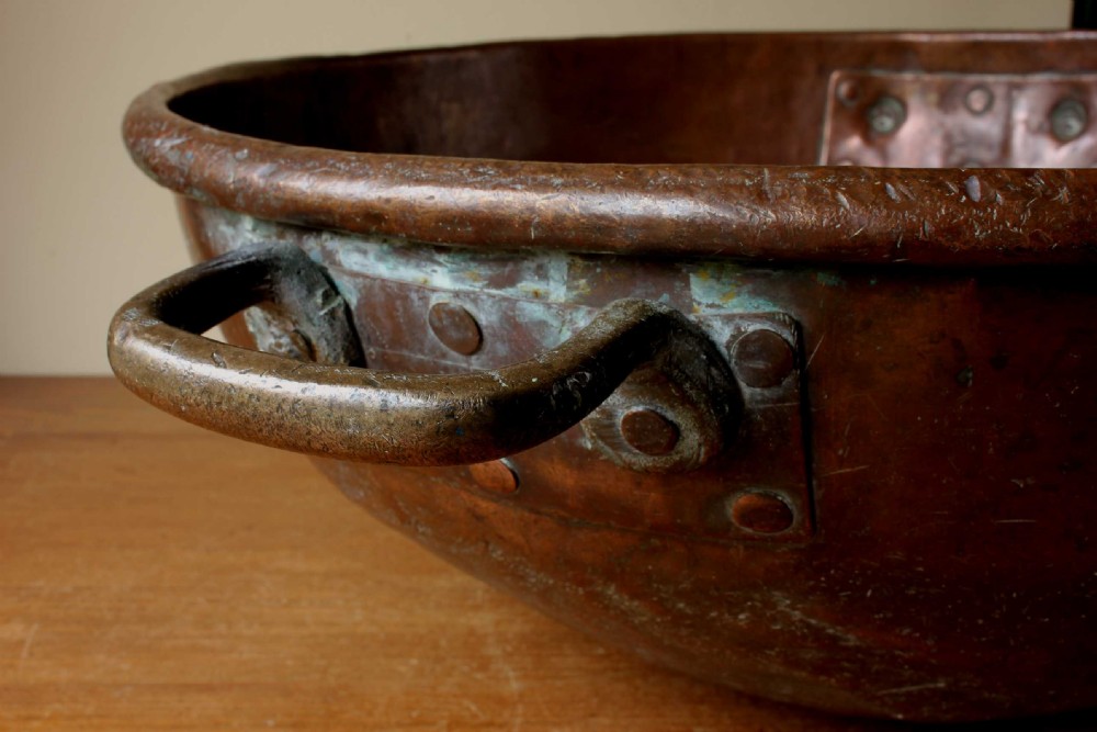Huge French Copper Chocolate Mixing Bowl. Large Champagne Wine Cooler. View XXIII