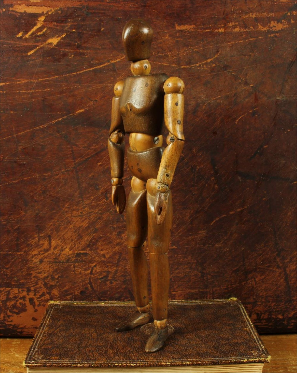 Antique Italian Artist Lay Figure. Small Wood Articulated Mannequin Doll. View VII