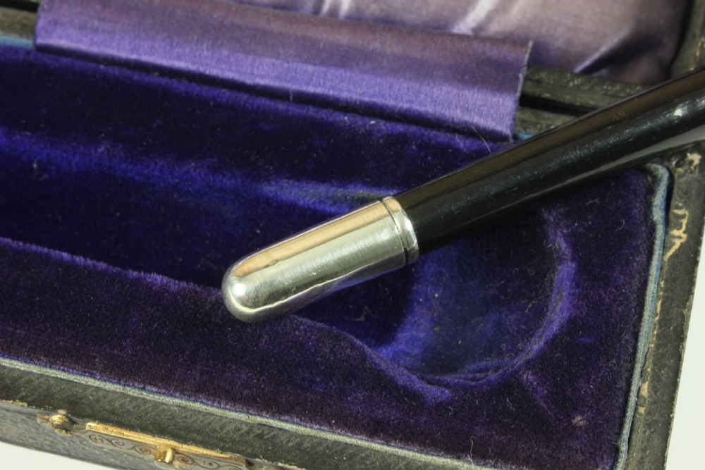 Antique Silver Conductor's Baton In Case. Haywards Heath Orchestra 1910. View XII