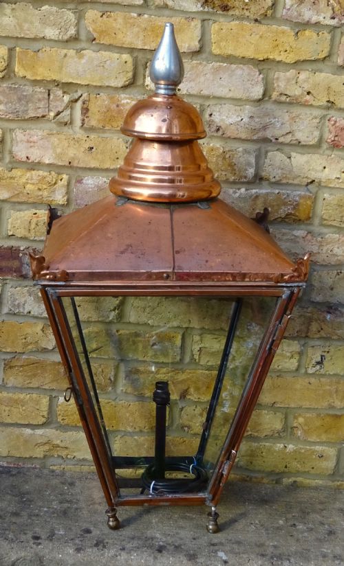 fig 1. LARGE VICTORIAN COPPER OUTSIDE LANTERN
