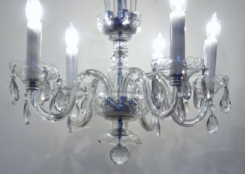 fig 1. FIVE ARM GLASS CHANDELIER