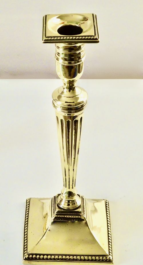 fig 1. PAIR LATE VICTORIAN BRASS CANDLESTICKS