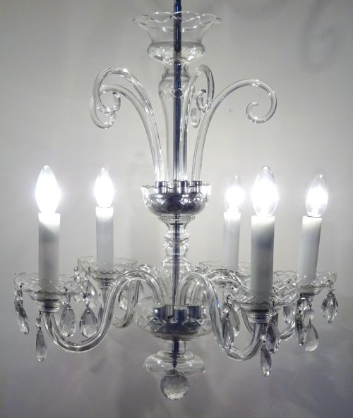 fig 2. FIVE ARM GLASS CHANDELIER