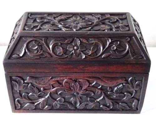 Victorian  Tea Caddy with Original Canisters