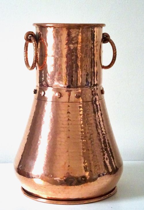 Large Handmade Arts & Crafts Copper Vase