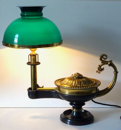 fig 1. BRONZE VICTORIAN ALADDIN LAMP