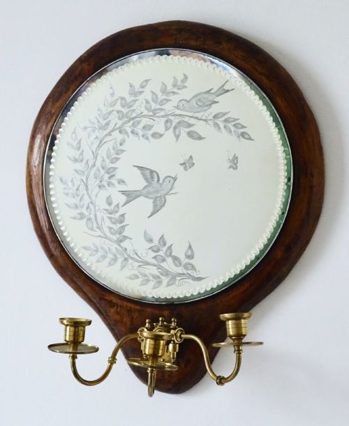 fig 1. PAIR GIRANDOLES WITH BIRDS AND BUTTERFLIES