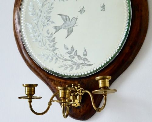 fig 2. PAIR GIRANDOLES WITH BIRDS AND BUTTERFLIES