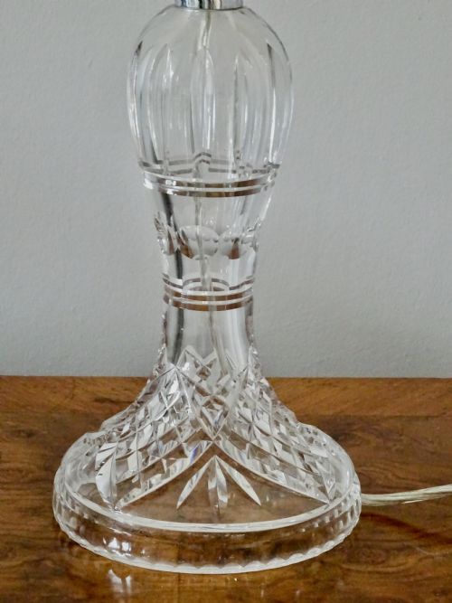 fig 1. A TALL STUART CRYSTAL GLASS LAMP
