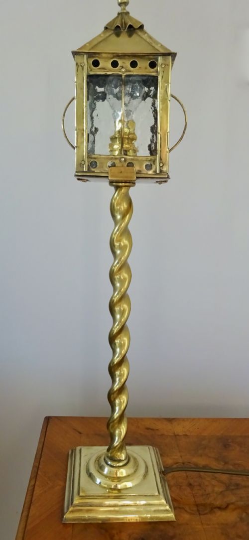 Tall Brass Lantern Lamp