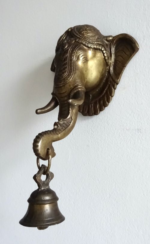 Bronze Elephant with a Bell
