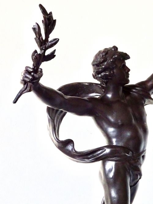LARGE MOREAU SPELTER PRIMAX FIGURE LAMP - ADDITIONAL PHOTO 11