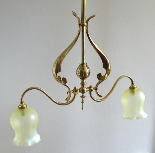 fig 1. ART NOUVEAU GAS CEILING LIGHT