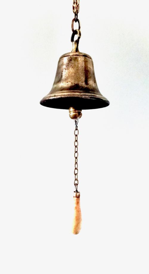 Small Bronze 'Starter's' Bell with Chain Attachment