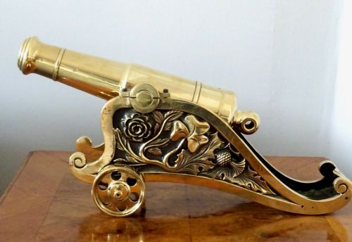 Victorian Brass Desk Cannon