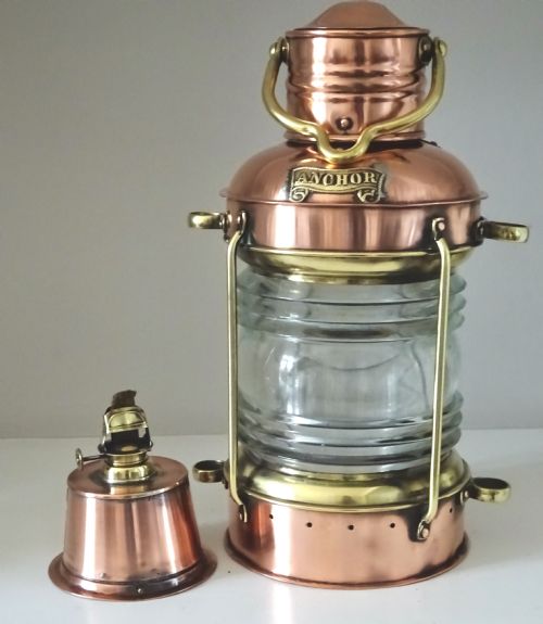 fig 1. ANCHOR MARITIME OIL LAMP BY D.L.