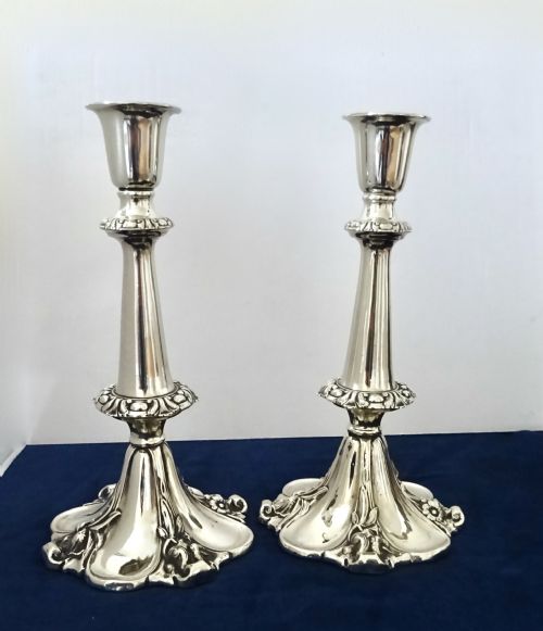 Pair Victorian Silver Plated Candlesticks