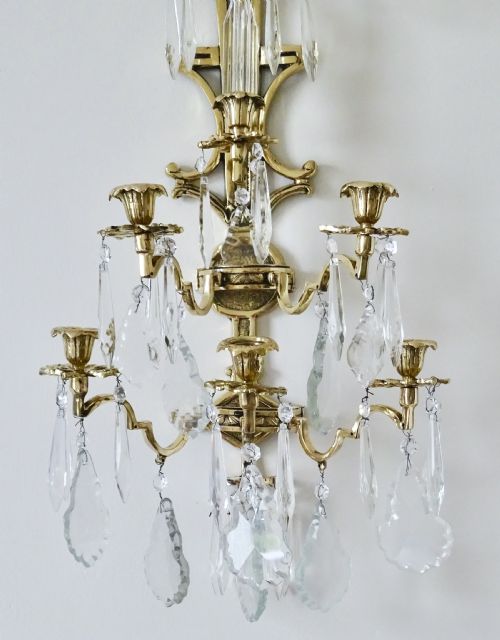 fig 1. C1880-90 A PAIR OF WALL CANDLE CHANDELIERS