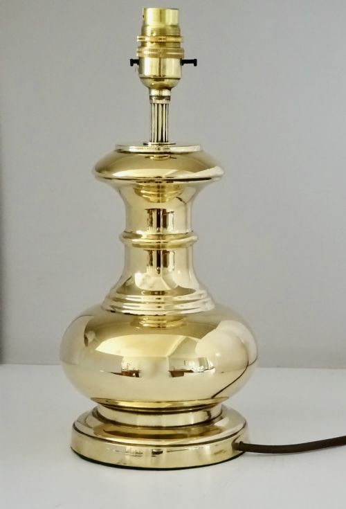 Edwardian Rounded Brass Table Lamp