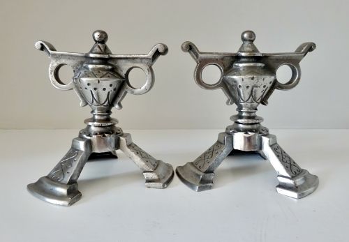 Pair Victorian Iron Fire Dogs