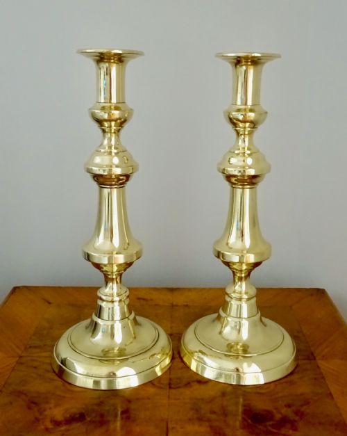 Pair of Victorian Brass Candlesticks