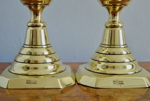 1893 PAIR TALL BEEHIVE CANDLESTICKS - ADDITIONAL PHOTO 3