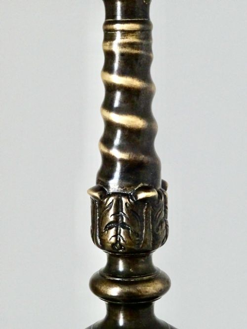 18801900 A TALL BRONZE CANDLE HOLDER - ADDITIONAL PHOTO 2