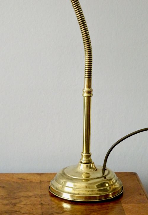 fig 1. BRASS DESK LAMP WITH SHELL SHADE