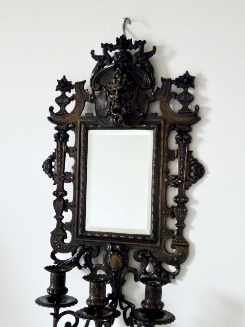 C1900 BRONZE GIRANDOLES BY EG PARIS NO525 - ADDITIONAL PHOTO 5