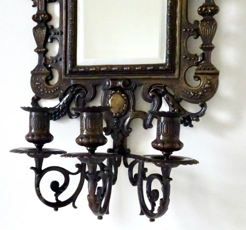 C1900 BRONZE GIRANDOLES BY EG PARIS NO525 - ADDITIONAL PHOTO 7