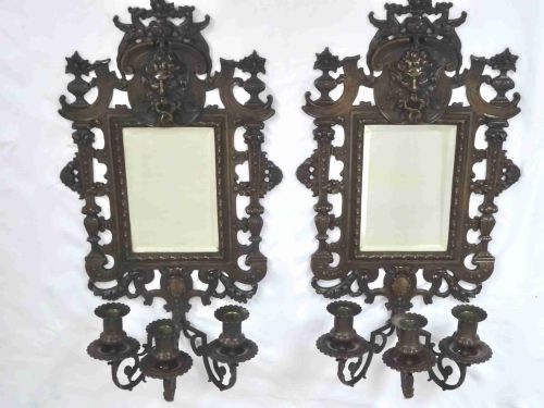 C1900 BRONZE GIRANDOLES BY EG PARIS NO525 - ADDITIONAL PHOTO 9