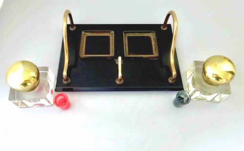 1930S INKSTAND WITH ORIGINAL INK POTS - ADDITIONAL PHOTO 2