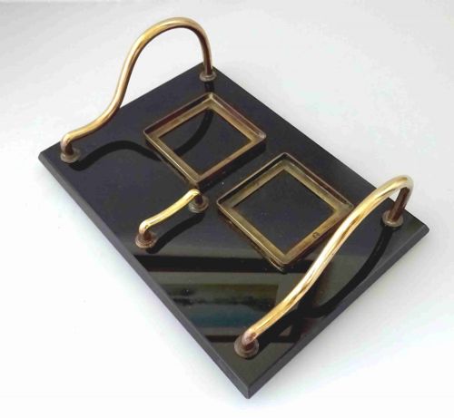 1930S INKSTAND WITH ORIGINAL INK POTS - ADDITIONAL PHOTO 6