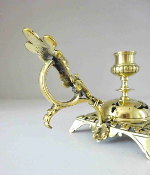 C1900 BRASS CHAMBERSTICK - ADDITIONAL PHOTO 3
