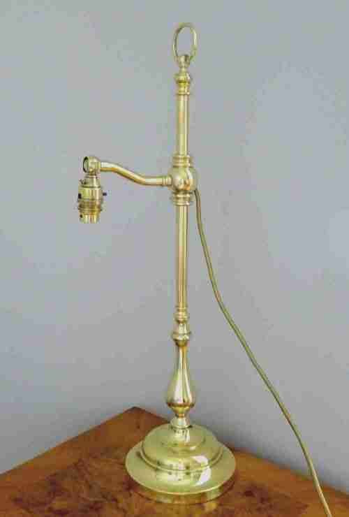 Tall Brass Adjustable Desk Lamp