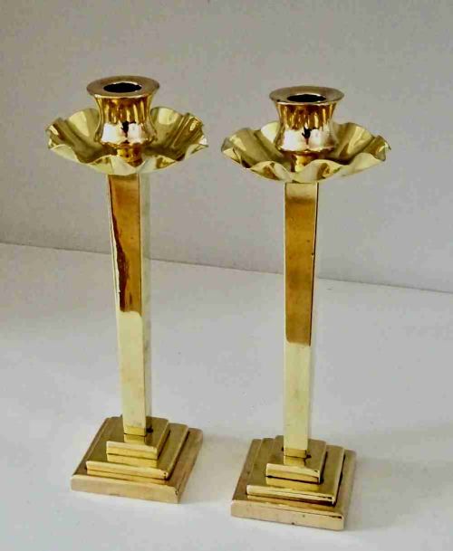 C19001930 BRASS CANDLESTICKS