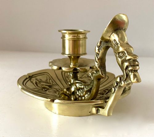 1900-1930. A French Brass Chamberstick