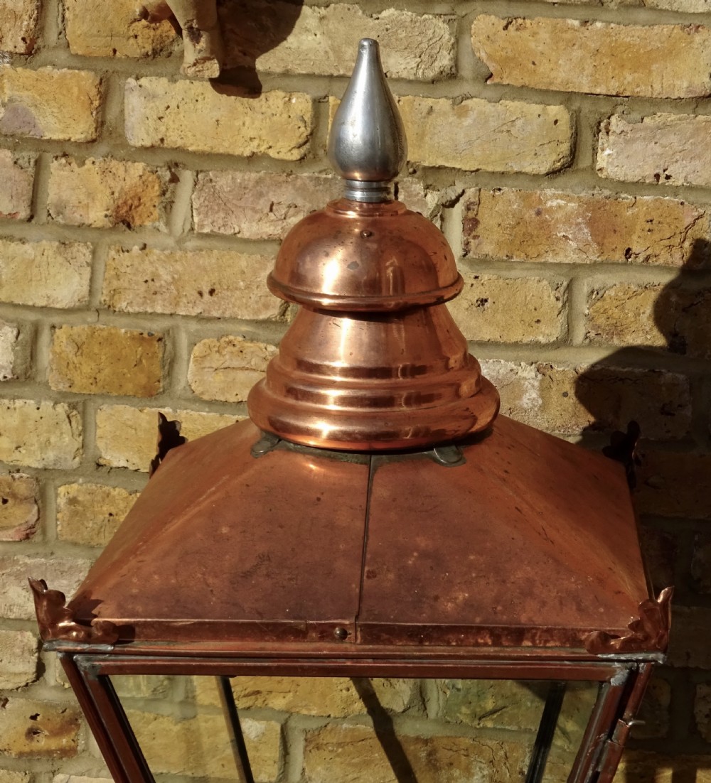 LARGE VICTORIAN COPPER OUTSIDE LANTERN View III