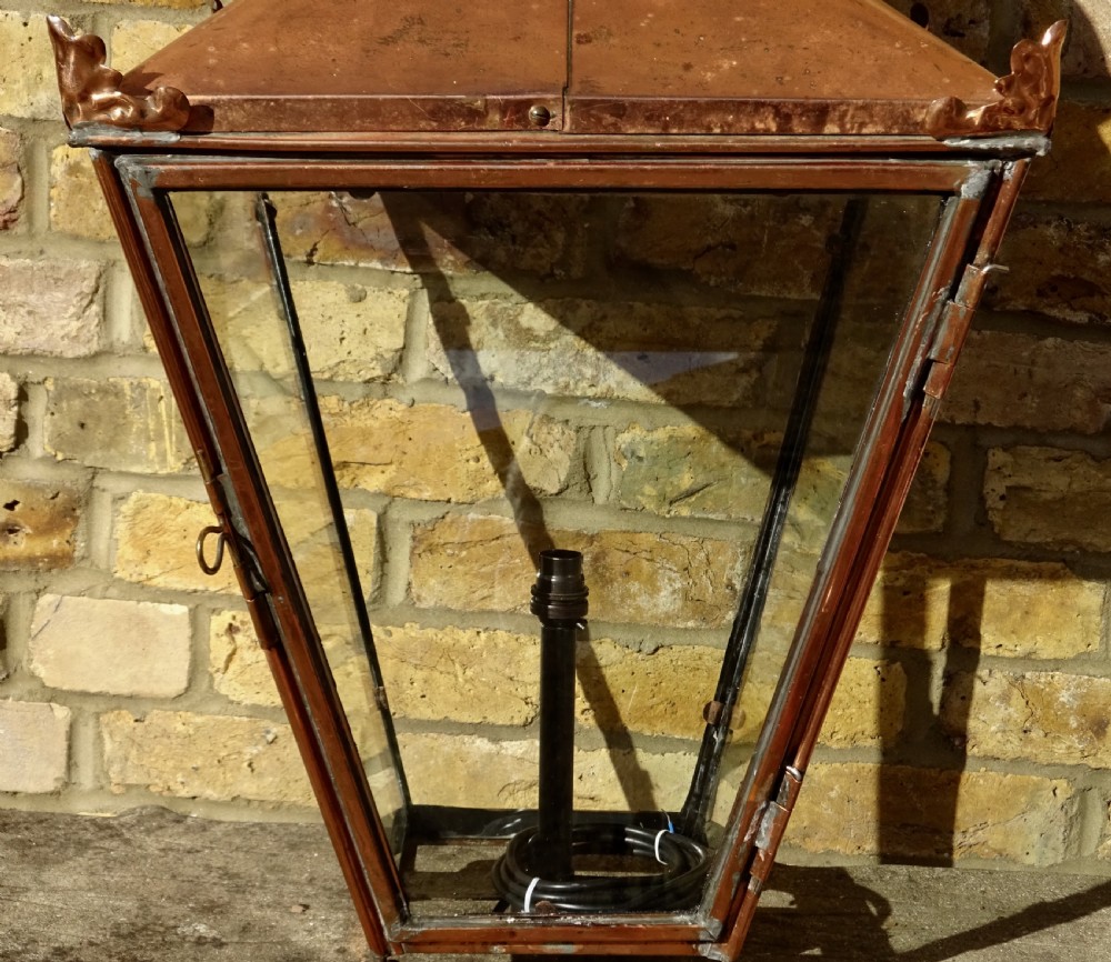 LARGE VICTORIAN COPPER OUTSIDE LANTERN View IV