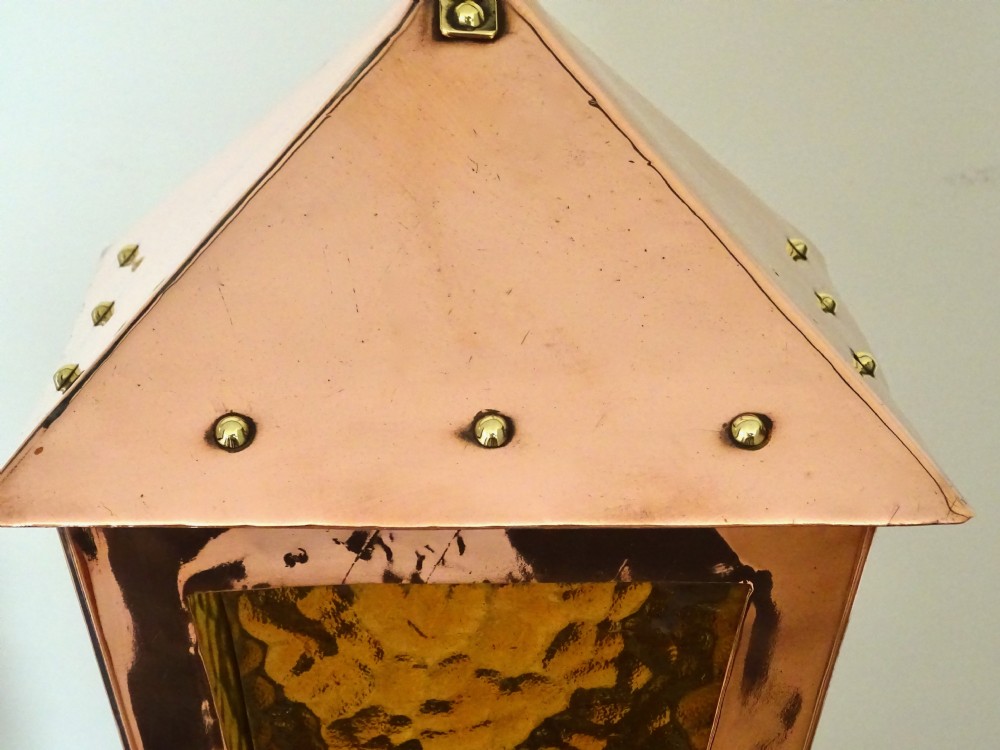 A SMALL COPPER AND BRASS LANTERN View II