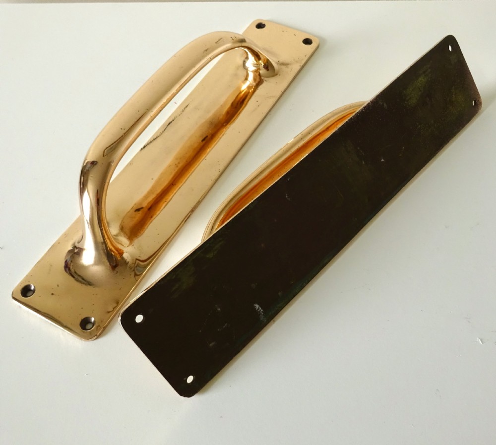 A PAIR OF LARGE BRONZE DOOR HANDLES View IV