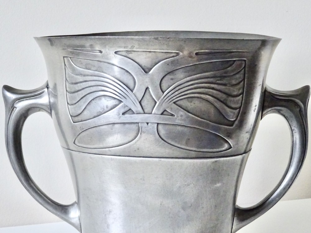 ART NOUVEAU PEWTER WINE COOLER BY GERHARD View II