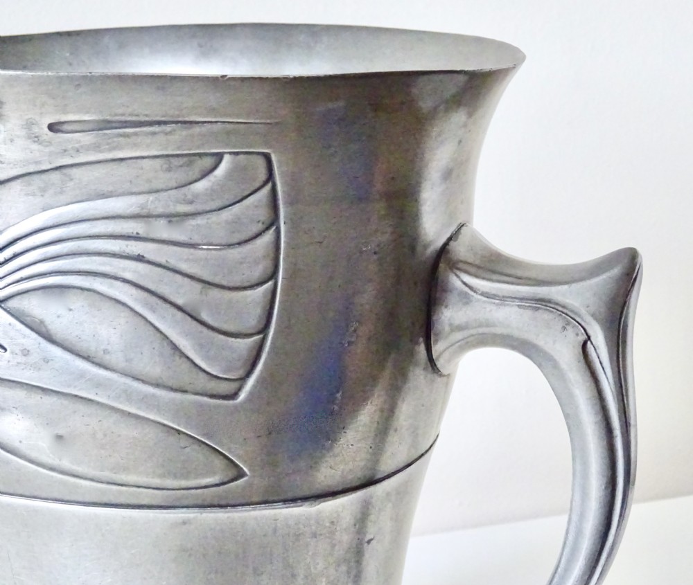 ART NOUVEAU PEWTER WINE COOLER BY GERHARD View III
